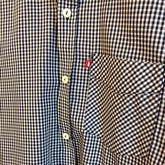 Brooklyn Own Rocawear blue and White Checks Casual Button Down Shirt Relaxed Fit - Picture 4 of 5